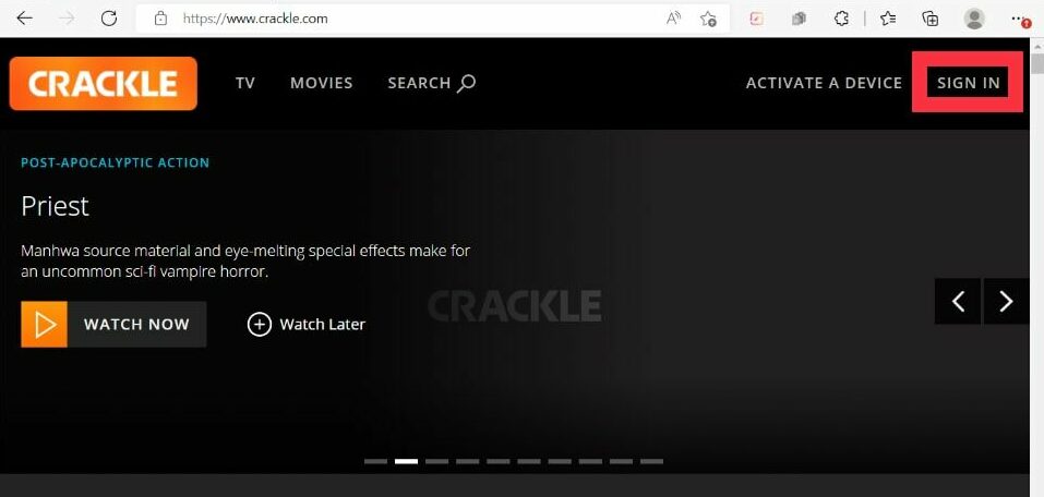 Click on the Sign In button