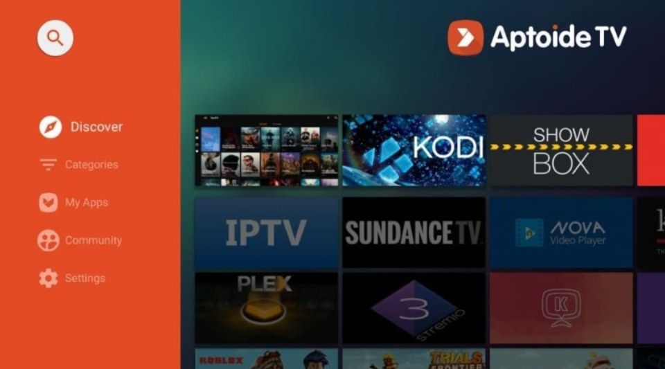 aptoide home screen