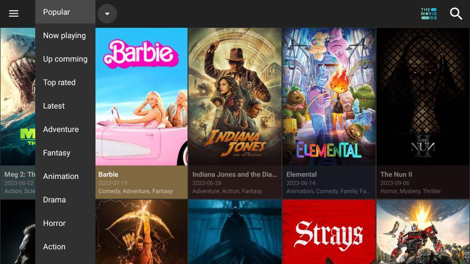 cinema hd app home screen