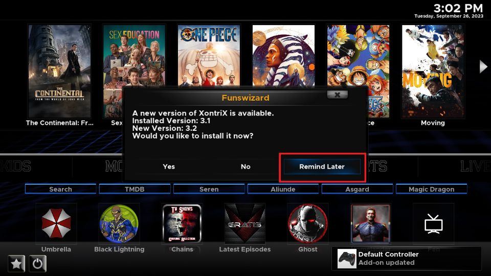 select remind later