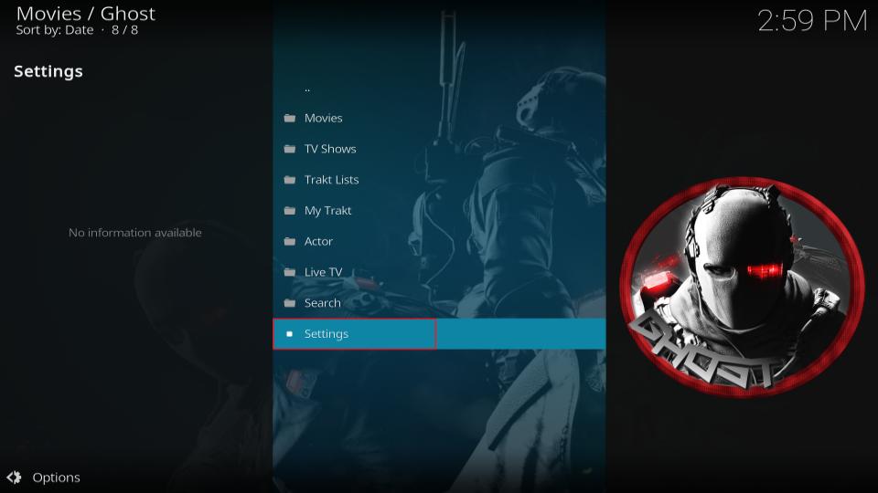 select settings