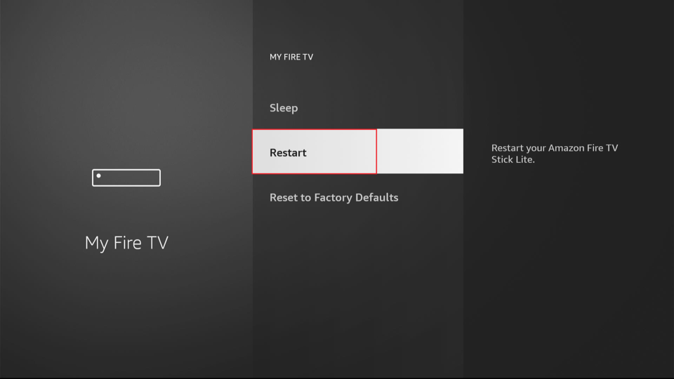 select restart