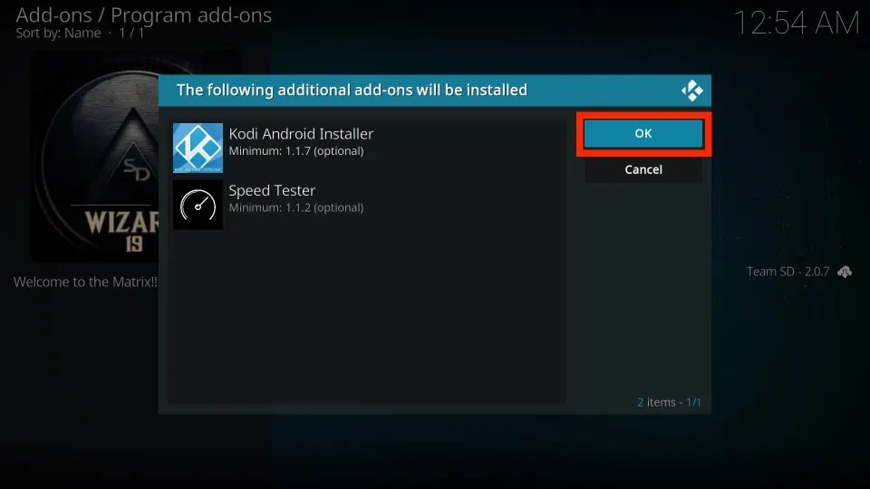 click ok