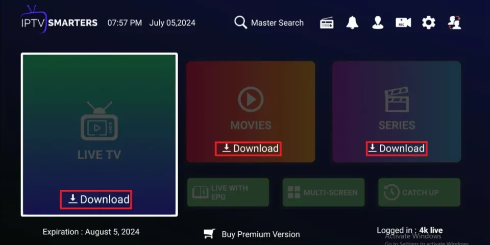 select download