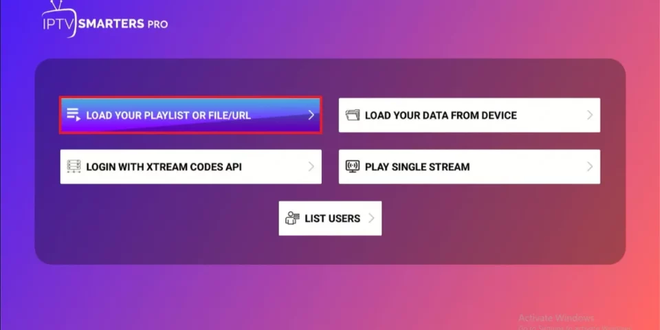 select load your playlist